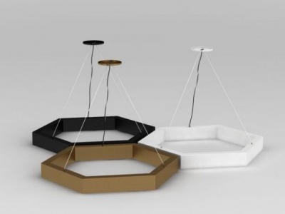 创意六角形吊灯模型3d模型