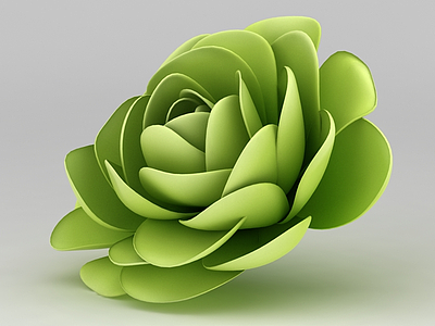 绿色塑胶花模型3d模型