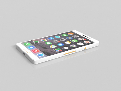 3d白色手机模型