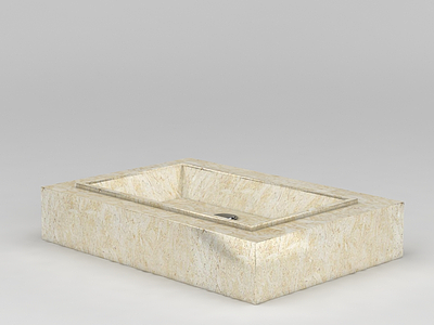 浴室大理石台盆模型3d模型