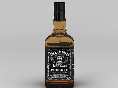 3d杰克·丹尼威士忌模型