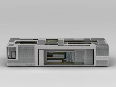 现代综合办公楼模型3d模型