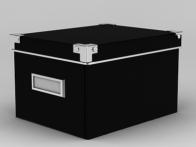 黑色收纳盒模型