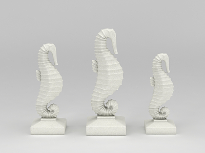 3d海马雕塑摆件免费模型