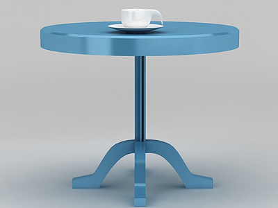 地中海蓝色休闲桌模型