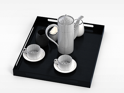 陶瓷凉水壶模型3d模型