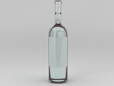 啤酒玻璃瓶模型3d模型