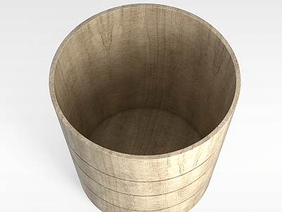 木桶模型3d模型