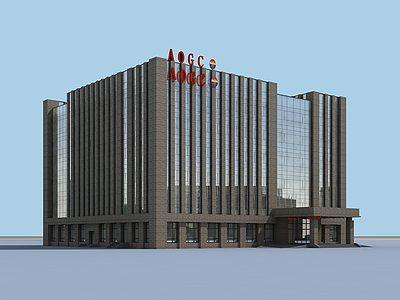 石油企业办公楼模型3d模型