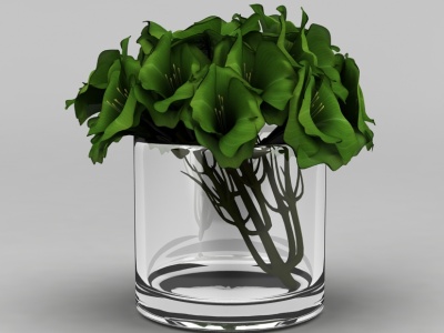 玻璃杯花瓶模型3d模型