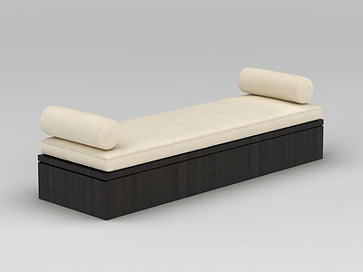 现代米色沙发榻模型3d模型