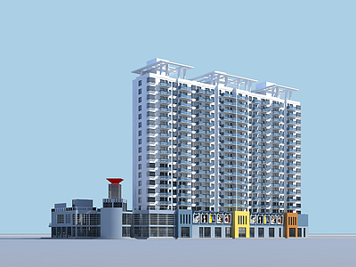 3d现代住宅模型
