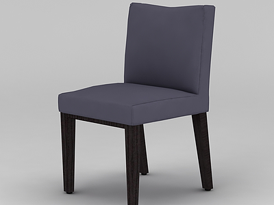 紫蓝色餐椅模型3d模型