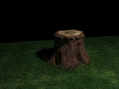 一个树桩3d模型
