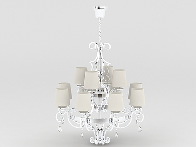 欧式客厅精美吊灯模型3d模型