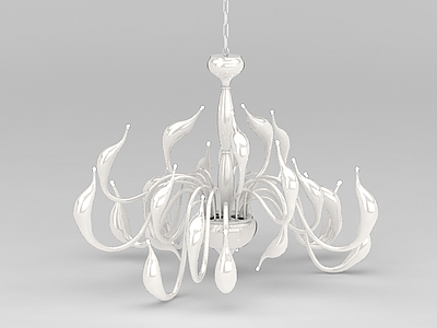 精美客厅陶瓷吊灯模型3d模型