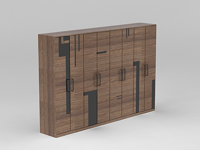 3d卧室创意衣柜模型