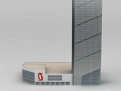 3d高层商务办公楼模型