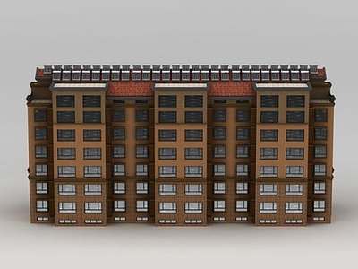 3d多层住宅模型
