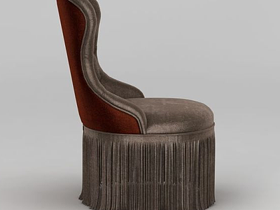 3d欧式流苏奢华椅模型