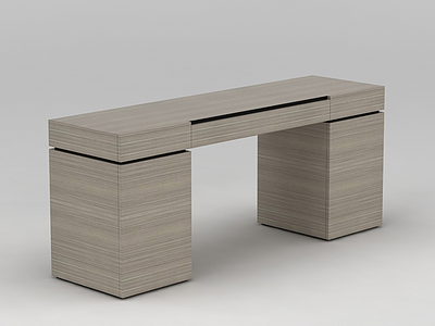 3d实木书桌办公桌免费模型