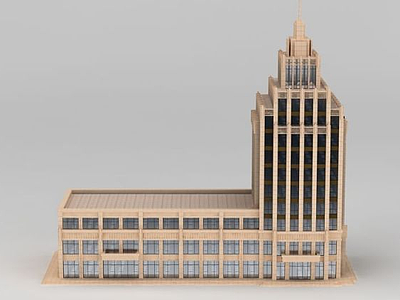 3d宾馆大楼模型