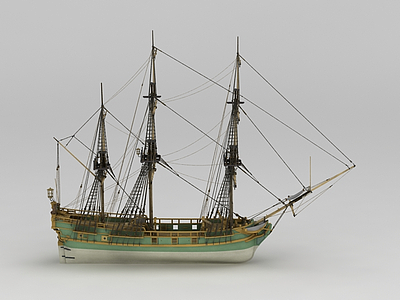 多桅帆船模型