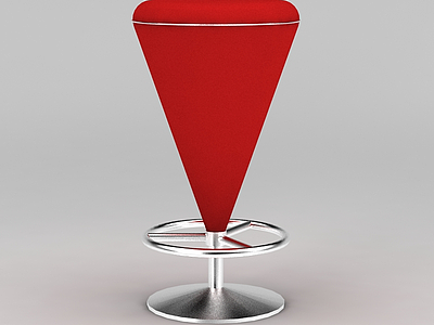 红色升降吧台椅模型3d模型