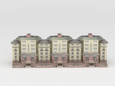 小区多层建筑模型3d模型