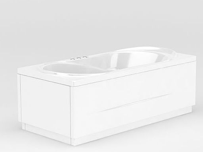 白色精品浴缸模型