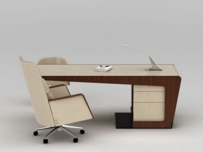 3d老板办公桌椅模型