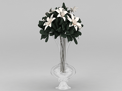 玻璃花瓶装饰品模型3d模型