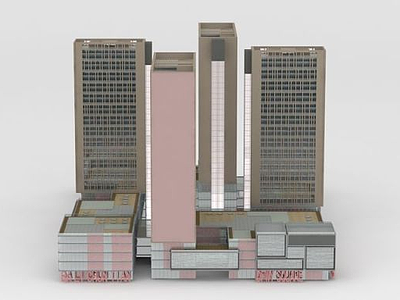 综合办公楼模型3d模型