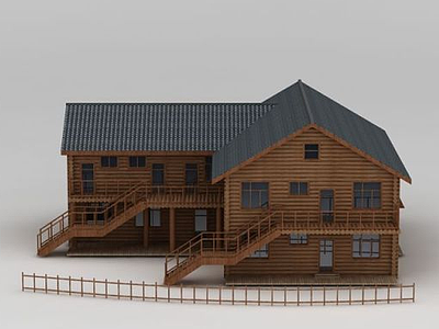 狩猎中心木屋模型3d模型