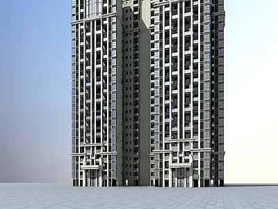 欧式高层建筑楼3d模型
