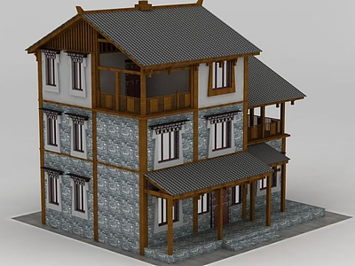 藏式民居3d模型