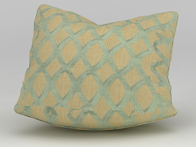 3d藤编沙发抱枕免费模型