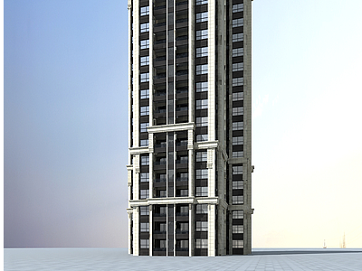 高层住宅楼3d模型