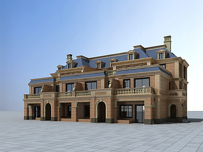 欧式风格别墅模型3d模型