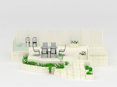 私家花园模型3d模型