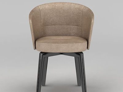 驼色休闲椅子3d模型