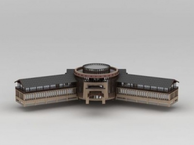 3d藏式文化馆模型