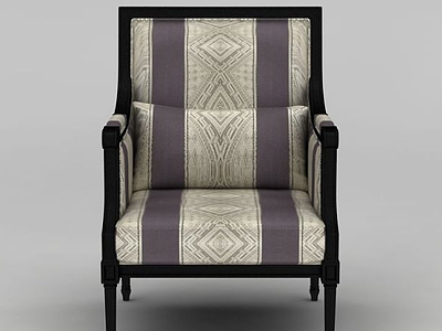 中式复古风沙发椅模型3d模型