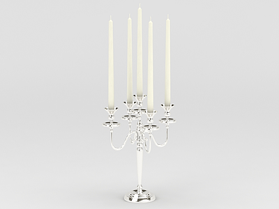 3d欧式蜡烛台模型