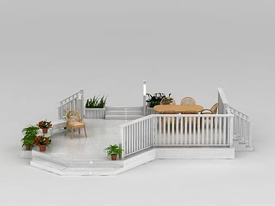 3d屋顶花园模型