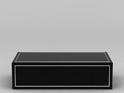 黑色实木电视柜模型3d模型