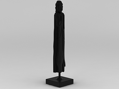 3d石佛雕像免费模型