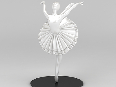 陶瓷芭蕾女孩摆件模型3d模型