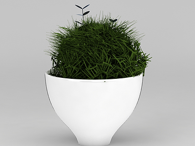 办公室绿植盆栽模型3d模型