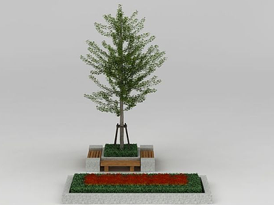 行道树银杏树模型3d模型